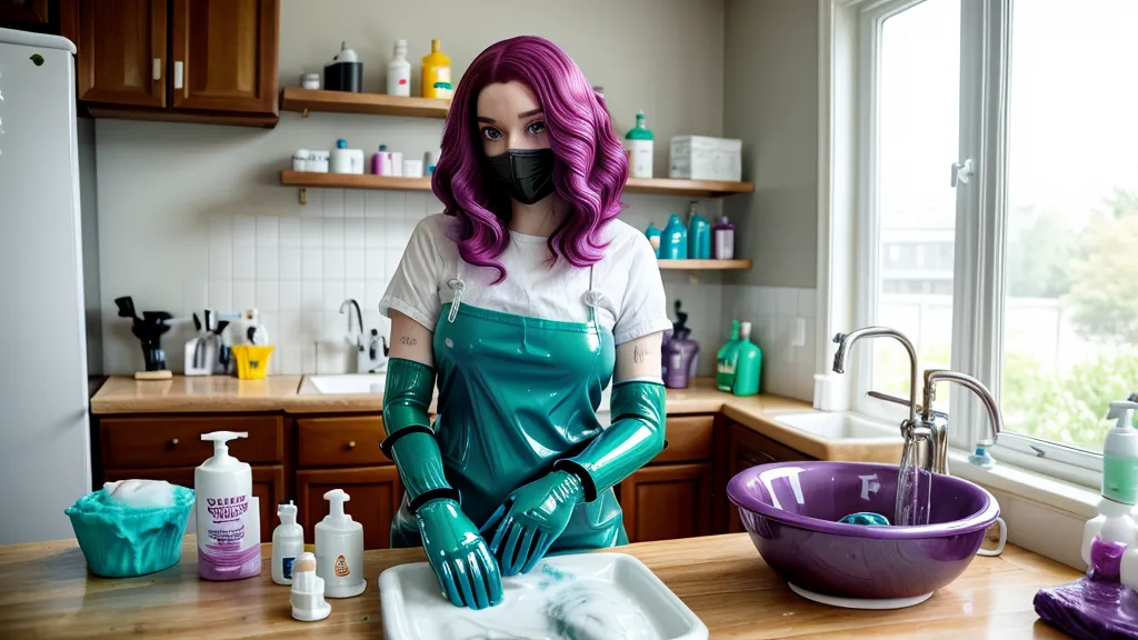 Mezcla de tinte fantasía morado con textura cremosa, lista para aplicar tras calcular el volumen de peróxido