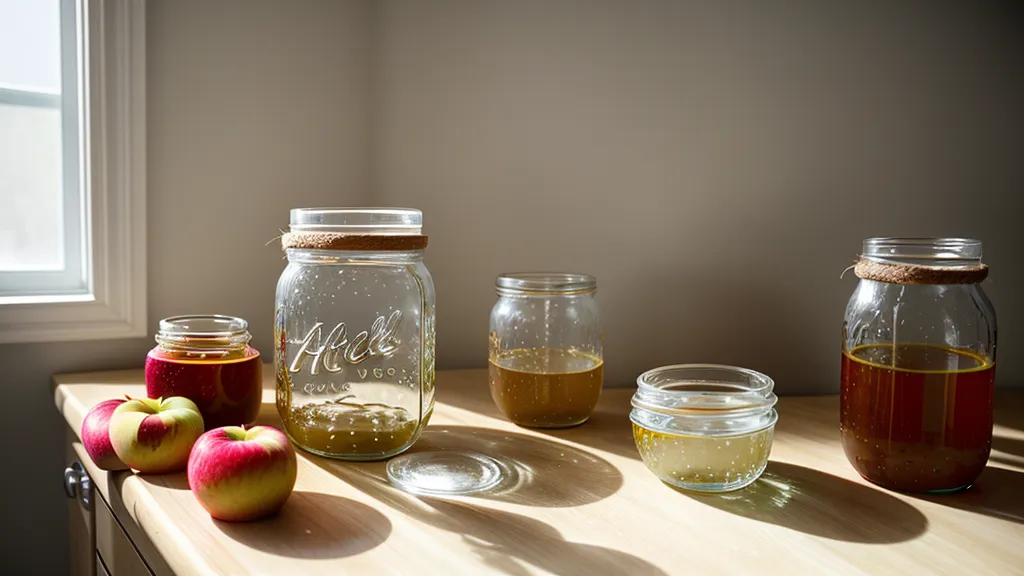 jarra con vinagre de manzana diluido, un truco casero para fijar el tinte tras el aclarado