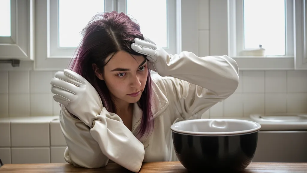 Dedos comprobando la elasticidad de un mechón de pelo para evitar dañar el cabello al teñir en casa