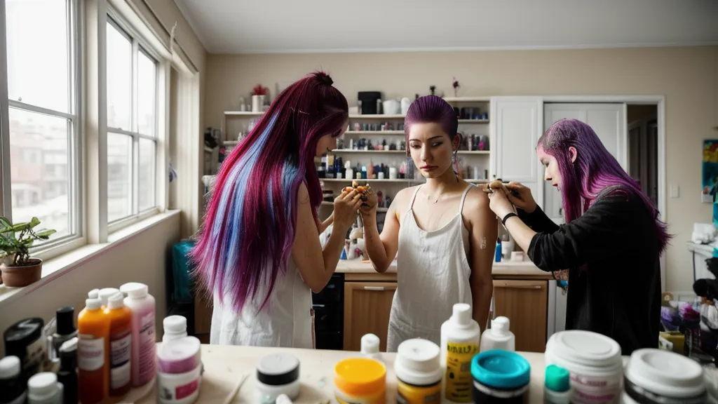 Reflejos rojos no deseados en cabello castaño bajo luz natural, antes de matizar