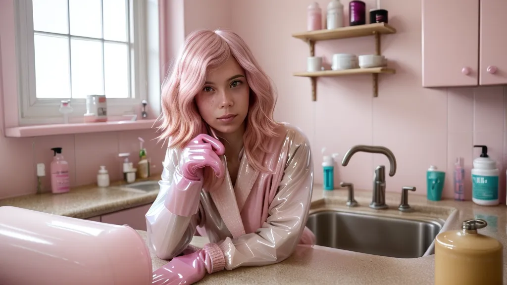Primer plano de puntas de pelo rosa decolorado con textura seca y porosa, señal de necesitar más hidratación