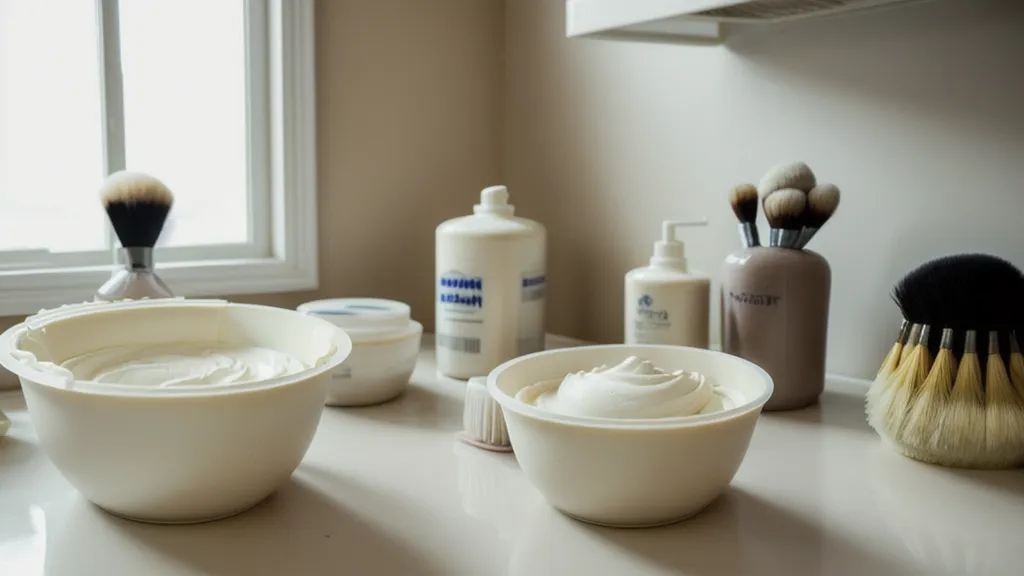 Bol de mezcla con crema reveladora y agua oxigenada para teñir en casa