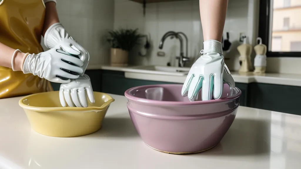Mano cepillando con cuidado una melena rosa decolorada después del tratamiento hidratante