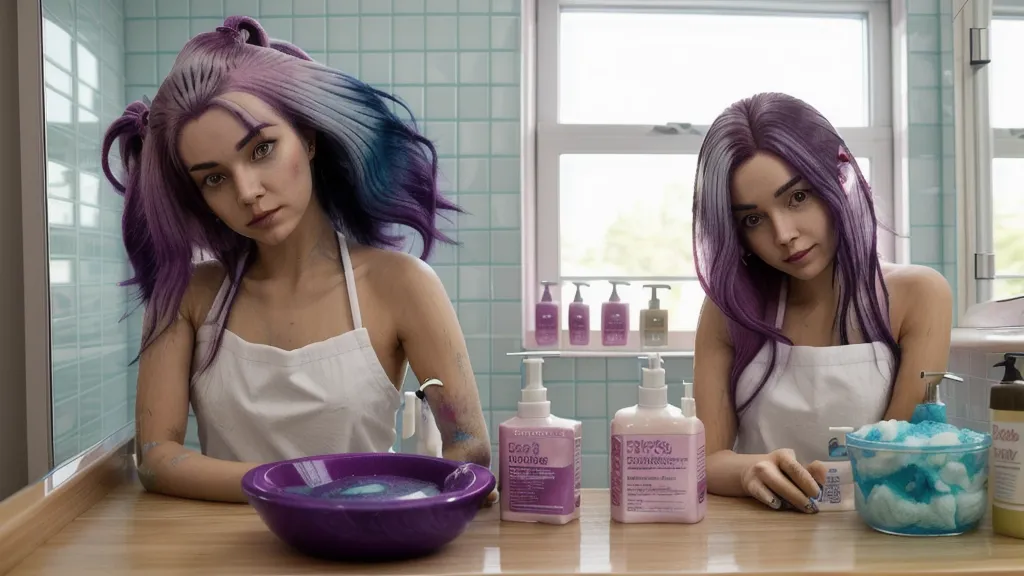 Mechón con tinte semipermanente ya deslavado tras varios lavados, resultado real de colorimetría básica