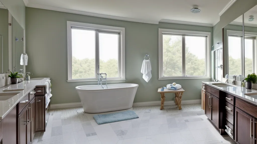 Encimera de baño desordenada después de una sesión de tinte casero.