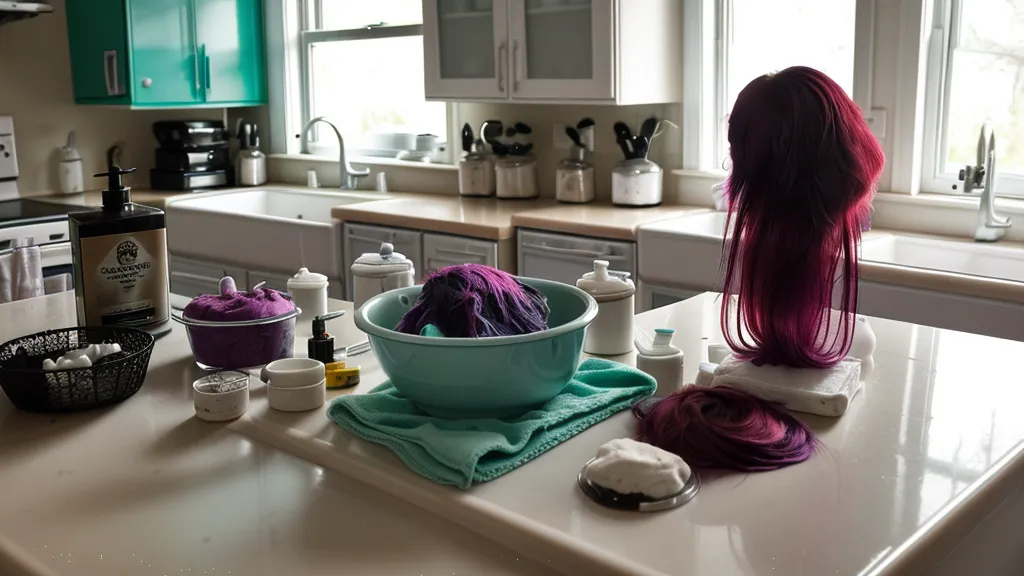 Manos aclarando el cabello en el lavabo para emulsionar el tinte, uno de los consejos de belleza para evitar el pelo oscuro en casa